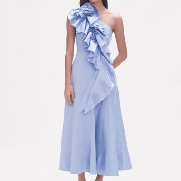 Aje Dresses & Skirts - Aje. Adelia Ruffle Midi Dress.